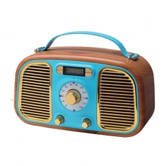 20W Wooden retro bluetooth speaker with dual speaker AS-BT322