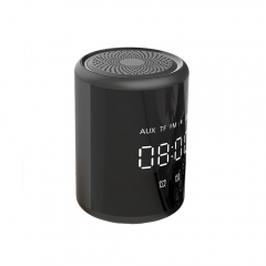 New A18 clock LED Mini Bass Portable Wireless Blue-tooth Speaker with FM Radio TF Mic USB