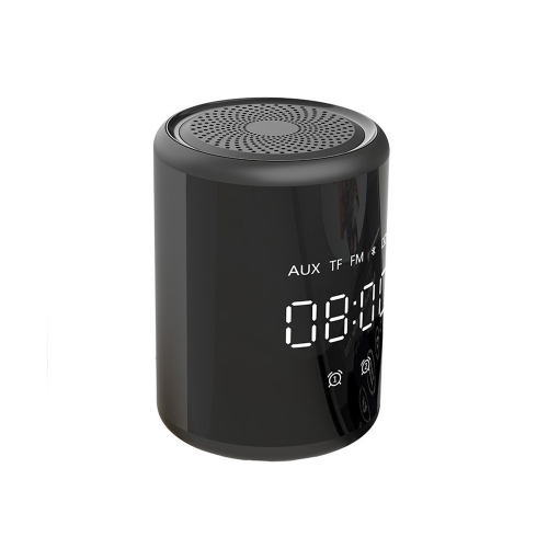 New A18 clock LED Mini Bass Portable Wireless Blue-tooth Speaker with FM Radio TF Mic USB
