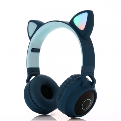 Teenage Girl gameing Cat girl blutooth headphone kids Wireless cat ear headphones cartoon wireless earphone