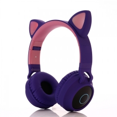 Teenage Girl gameing Cat girl blutooth headphone kids Wireless cat ear headphones cartoon wireless earphone