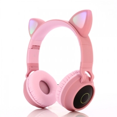 Teenage Girl gameing Cat girl blutooth headphone kids Wireless cat ear headphones cartoon wireless earphone