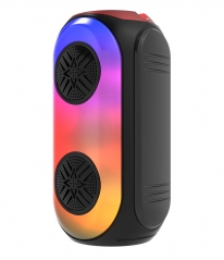 Outdoor Led bluetooth speaker FM Radio10w Flame light show with Smartphone stand for Mobile phone