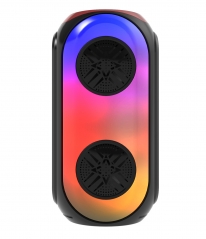 Outdoor Led bluetooth speaker FM Radio10w Flame light show with Smartphone stand for Mobile phone