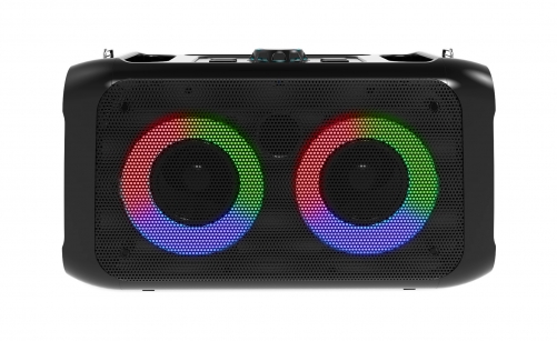 3000mAh高保真音箱蓝牙LED彩色AUX USB FM MIC Bt RGB 10W输出V5.0家庭聚会音箱