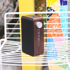 Wooden Touch bluetooth speaker Rotating button wood speakers bluetooth Mini Stereo System AUX Audio
