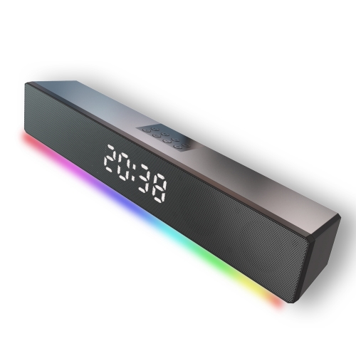 Amazon soundbar system Portable Rechargeable Wireless sound bar RGB Tweeter super-sonic with alarm clock Soundbar Home speaker