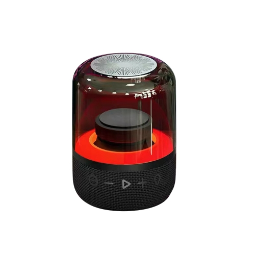 2022 Speaker subwoofer Output Power 8w 1200mAh 3D Surround Sub-woofer Transparent wireless TWS speaker subwoofer Aura LED Light