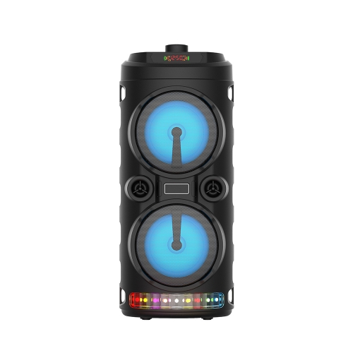 Double 4inch atmosphere lamp led Speaker 20W knob control digital display super bass quality sound TWS home party
