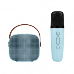 Girlish mini wireless premium karaoke speaker TWS AUX TF Card phone call with mini wireless microphone BT speaker