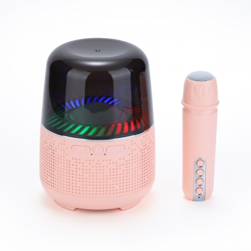 Dropshipping products 2022 Loveble speakers wireless mic RGB lamp Supper bass speaker wireless microphone mini speaker