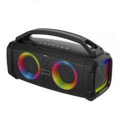 Outdoor wireless Bluetooth speaker TF card USB playback RGB lights portable party subwoofer