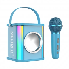 Mini k song audio system with high sound quality double mic singing super long endurance portable portable