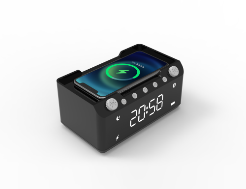 2024 New wireless Bluetooth clock charging speaker