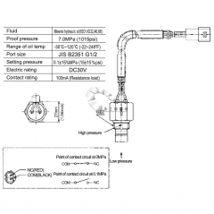 Hydraulic oil filter clogging sensor YN52S00107P1