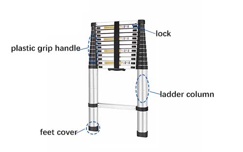 伸縮はしごの使用方法、伸縮はしご安全、伸縮はしごガイダンス、拡張可能なアルミニウムはしご、折りたたみはしご、最高の伸縮はしご