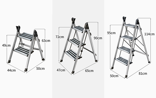 échelle de maison en aluminium, escabeau de cuisine, escabeau, escabeau large avec main courante, escabeau domestique, fabricant d'échelle en aluminium deyou, tabouret pliant à 2 marches, tabouret d'échelle, escabeau haut, escabeaux en métal