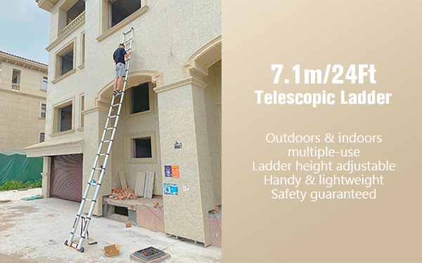 tallest telescoping ladder 7.1m 24 ft