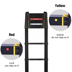 China Smartclose Telescoping Ladder Factory-DEYOU 12.5FT