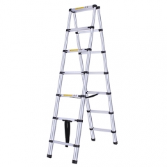 Compre escalera telescópica portátil de aluminio de doble cara a buen precio