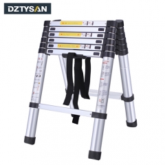 Household Portable Double-Sided Aluminium Telescoping Ladder 9.5 + 9.5FT