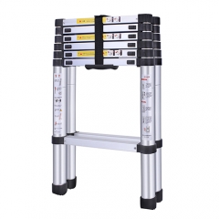 Household Portable Double-Sided Aluminium Telescoping Ladder 9.5 + 9.5FT