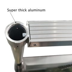 Échelle télescopique entièrement en aluminium d'ingénierie résistante aux chutes