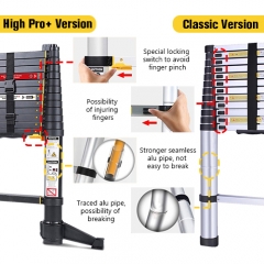 Slow Fall Down Telescopic Step Ladder