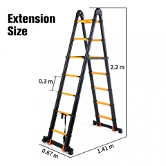 Aluminum Frame Telescopic Step Ladder