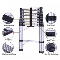 Easy to Store Aluminum Telescopic Collapsible Extension Ladder