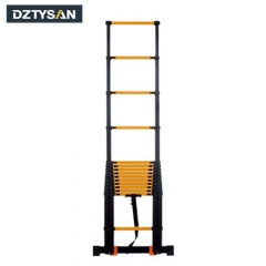 Outdoors Easy to Carry Aluminum Black Telescopic Ladder EN131