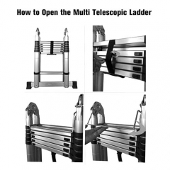 Painting Aluminum Multi purpose Telescopic Combination Ladder