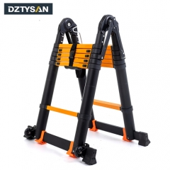 DIY Tool Black Collapsible A Frame Telescopic Ladder