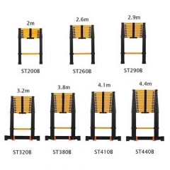 Escalera Telescópica Aluminio Clásica de 4,4m Negra