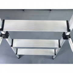 Sicherste Big Step Aluminium-Stufenleiter mit abnehmbarem Handlauf