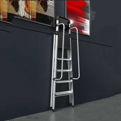 Portable Tool Tray Aluminum Step Home Ladder with Armrests