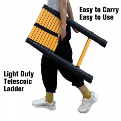 Carry-on Climbing Tool Aluminum Black Telescopic Ladder