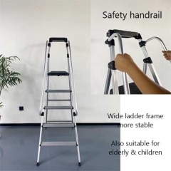Самая безопасная алюминиевая лестница с большим шагом и съемными перилами