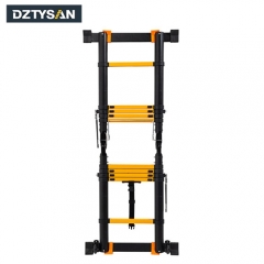 Space Saver Aluminium Frame Black Telescopic Ladder