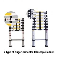 Lightweight 2.6 m Small Telescopic Ladder with Finger Safety