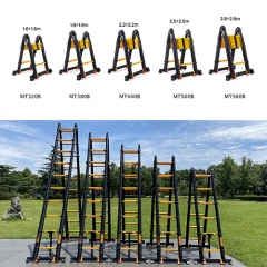 Double Telescopic Step Aluminum Ladder