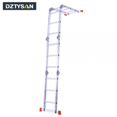 Portable Aluminum Foldable Multipurpose Ladder with Standing Platforms