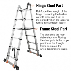 Anti-Sway Steel Support Rod of Multi Telescopic Ladder - ladder accessories