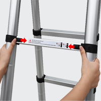 you can adjust telescopic ladder height as you want