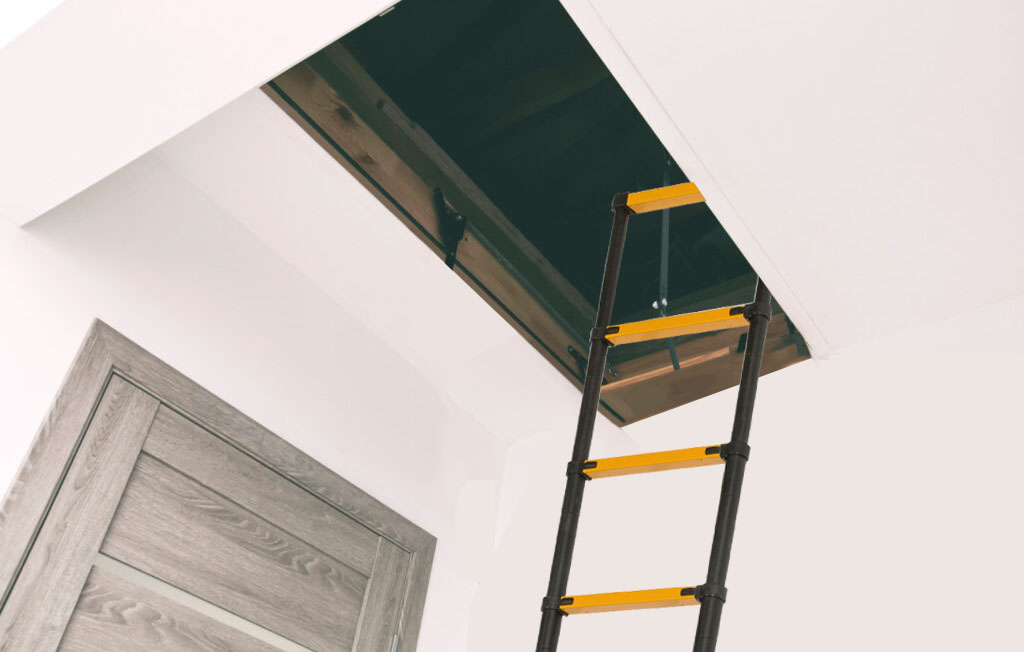 telescoping ladder aluminium as loft ladder