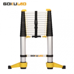 DEYOU Anodized Aluminium Soft Close Telescopic Ladder 3.8M