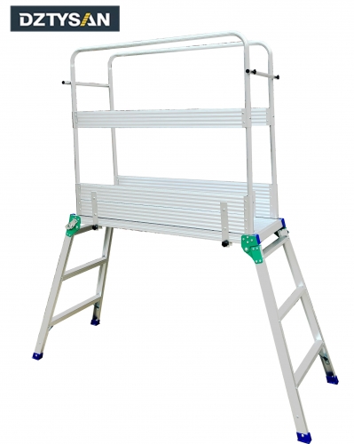 Portable foldable platform ladder