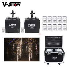 2pcs With Case And 10 Bags Powder 650w Fall Firework Spark Wedding Machine Dmx Remote Control Ceiling Stage Effect Machine