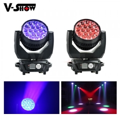 2pcs AURA 19x15W RGBW 4in1 Beam Wash Moving Head Light With Zoom Backlight Function Led Dmx Dj Light For Disco Bar Nightclub