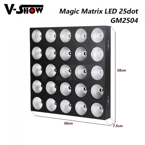free shipping 1pc 25 dot RGBW led beam matrix individual contorl dmx stage light for dj disco and bar